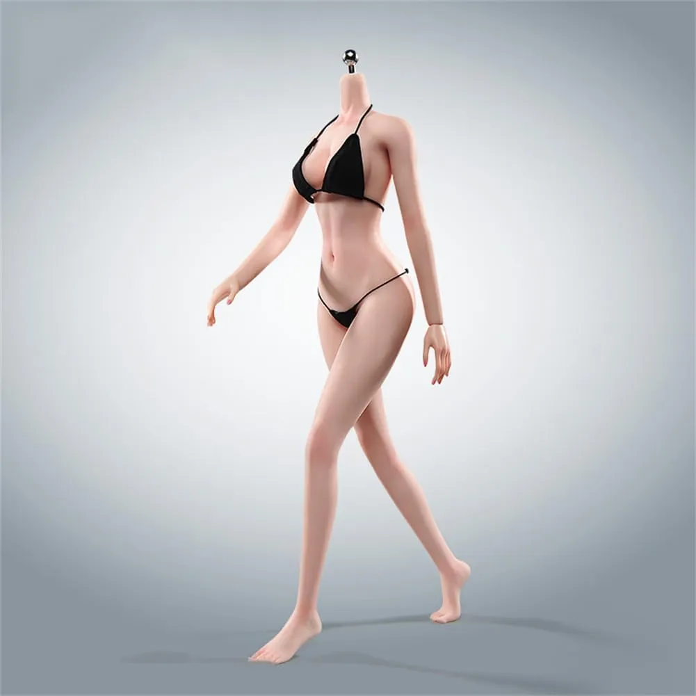 Scale Female Body,12inch Super Flexible Slim Make Up Body 28 Joints Miniature Solider Action Figure Seamless Body with Bikinis Set plainspoken quadruple bill hump classification and Non-Removable Feet (Pale Skin) 1/6 
