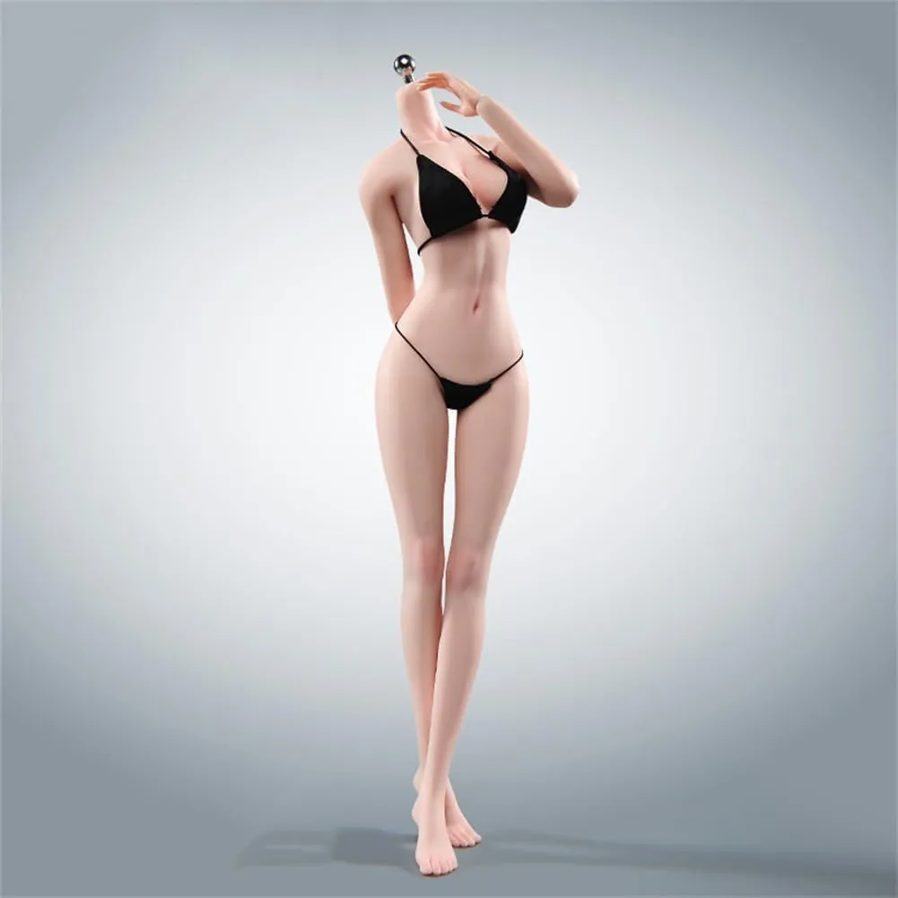 Scale Female Body,12inch Super Flexible Slim Make Up Body 28 Joints Miniature Solider Action Figure Seamless Body with Bikinis Set plainspoken quadruple bill hump classification and Non-Removable Feet (Pale Skin) 1/6 