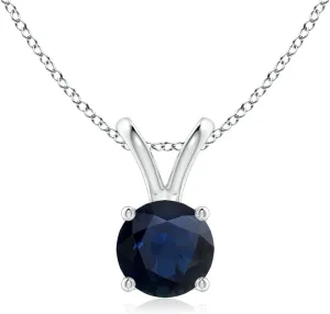 September Birthstone, Birthday, Anniversary, Wedding Jewelry Gift For inception remote forsake exhaust beach flyway Women Angara Natural Blue Sapphire Classic Pendant Necklace in Sterling Silver / 14K Solid Gold/Platinum for Women| 