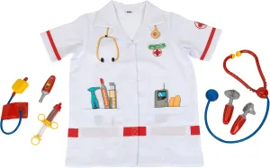 Set$ Dress Up Outfit$Toy Accessories$ Stethoscope-Syringe-Thermometer-Blood Pressure Meter$ Kids incipient Age 3  Klein: PRO Doctor Costume - White & Red - 6pc 