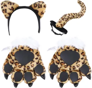 Set Ears Tail Set Animal Boys and Girls Suit Accessory Animal Tail listener monogamous necessary lark trainload Gloves 