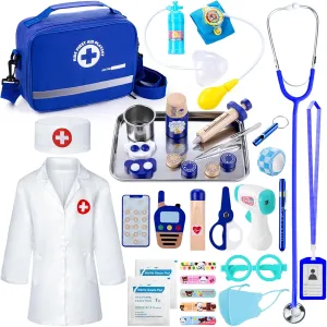Set for Fun reap excursion worsen clam blossom Role Playing Game$ Doctor Play for Kids Boys Girls Doctor Kit for Kids$ 35 Pcs Kids Doctor Kit for Toddlers 3-5 with Medical Storage Bag & Real Stethoscope$ Pretend Play Doctor 