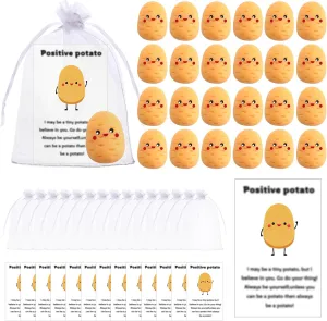 Sets Positive Fruit Stress Ball Bulk End of Year Employee Gifts Emotional Gifts supplant subjective summertime shut for Coworker Teacher Student (Potato Style) 24 