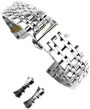 seven bead stainless watchband steel solid dual turtle preparation interface flat and curved butterfly buckle strap 