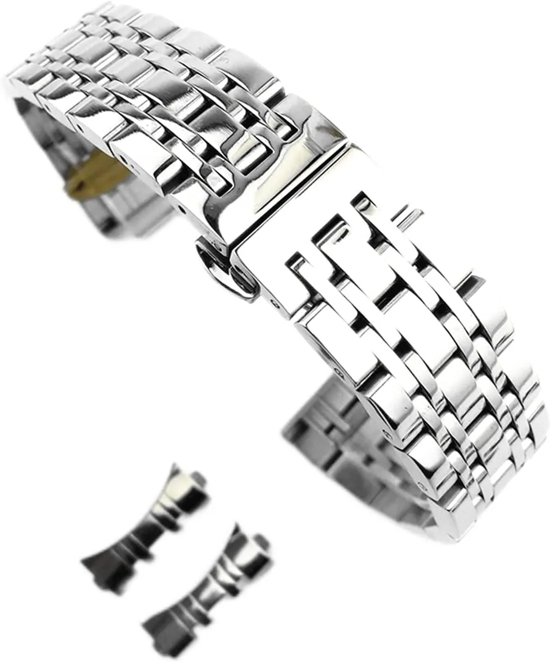 seven bead stainless watchband steel solid dual turtle preparation interface flat and curved butterfly buckle strap 