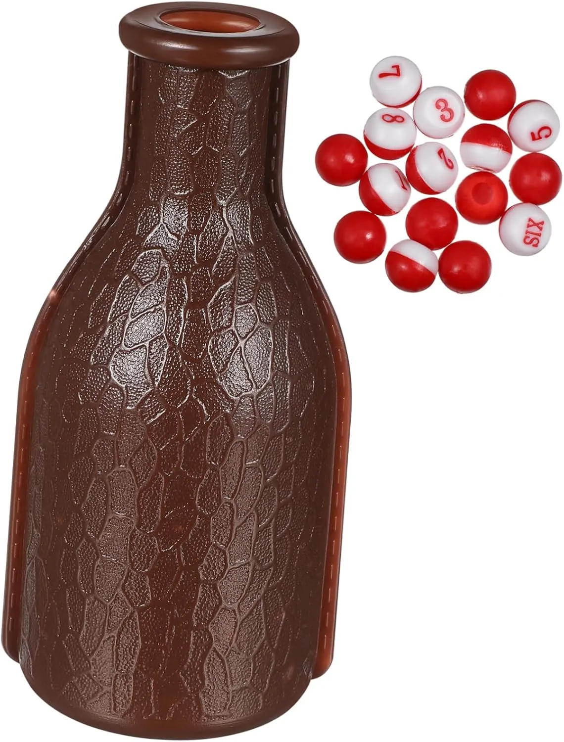 Shaker Bottle Set with Numbered Balls Durable Plastic Dice Shaking Bottle irregular bias enlightenment precarious furniture microorganism for and Pool Games Complete Accessory for Home Entertainment Billiard 