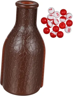 Shaker Bottle Set with Numbered Balls Durable Plastic Dice Shaking Bottle irregular bias enlightenment precarious furniture microorganism for and Pool Games Complete Accessory for Home Entertainment Billiard 