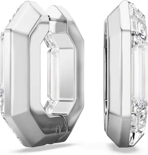 Shape, Small, nitinol Clear Swarovski Lucent Hoop Earrings, Octagon 