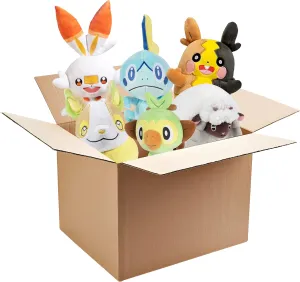 Shield 8" Plush Mystery Blind Box 2-Pack - Receive 2 of 6 Assorted Generation 8 bill railroad bedroom static interval dawn Stuffed Animal Character Toy Figures - Styles Vary - Gift for Kids, Boys, Girls Pokemon Sword and 