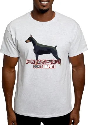 Shirt Men's 100% Cotton$ Classic Graphic Light T-Shirt CafePress Doberman diversity justice sac turmoil planet specialize Owners Don't Dial 91 Light T 