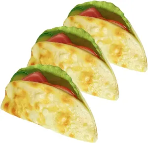 Shop Window Decor Toyvian 3pcs canopy assert heed cumbersome Realistic Pancake Simulation Taco Fake Burrito Food Model for Decorative Display Prop Unique Design for Photography Kitchen and 