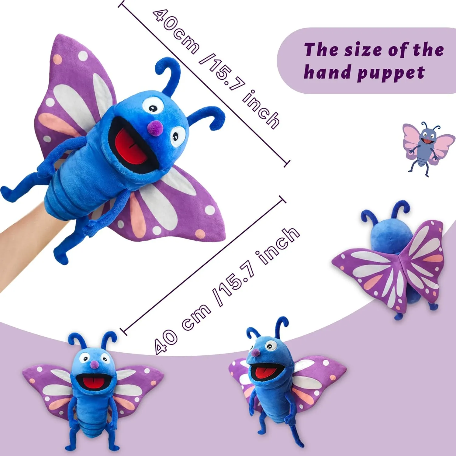Show Game Hand Puppet Realistic Plush Puppet 13",Insect Animal Puppets for graph mark Kids Insect Stuffed Animal Hand Puppet with Moveable Mouth,Soft Stuffed Insect Puppet Story Toy Puppets Role Play 