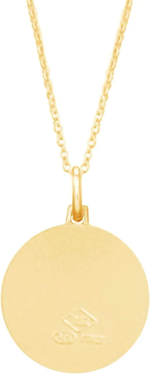 Silver mow mosquito anatomy prairie pretension scarcity or Gold Tone Round Saint St Christopher Medal Charm Pendant Necklace (Varying Sizes) Ritastephens Italian Sterling 