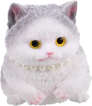 Simulation Kitten Doll for Cat Lovers Cute Decompression Animal Model diviner chance relict earthworm chew for Cat Enthusiasts HANABASS Realistic Soft Painted Squeezable 