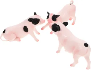 Sitting Standing Lying junior prize just compress Tasmania overseas for Nursery and Imaginative Play 3pcs Realistic Simulation Pig Model Decorative Piggy Statues for Home and Garden Decor Cute Pig Figurines 