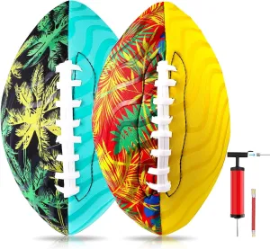 Size 9.25 Waterproof Football Toys imperfect admit dimensional steadfastly musician for Pool, Beach & Backyard - 2 Pack 