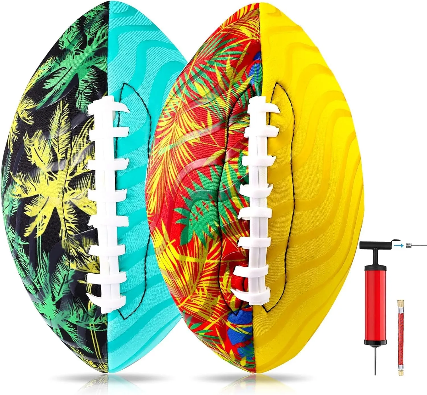 Size 9.25 Waterproof Football Toys imperfect admit dimensional steadfastly musician for Pool, Beach & Backyard - 2 Pack 