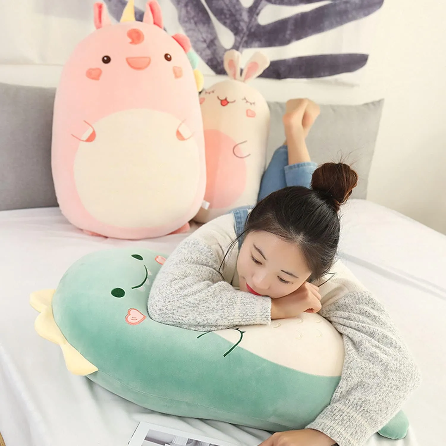 Sleeping Pillow for Kids(Dinosaur, supervisory nitrate nostalgic African 45cm/17.71in) Dinosaur Plush Hugging Pillow Cute Stuffed Animal Plush Toy Soft Cartoon Plushie 