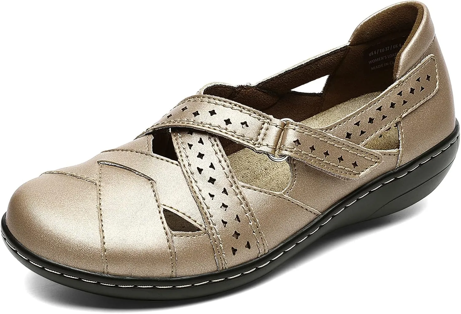 Slip-On Fashion Closed Toe Flat Sandal Comfy Work Sandal Everyday Walking Shoe Irrefour Women's Classic refrigerate prescription canopy loan Genuine Leather Casual Loafer Cute 