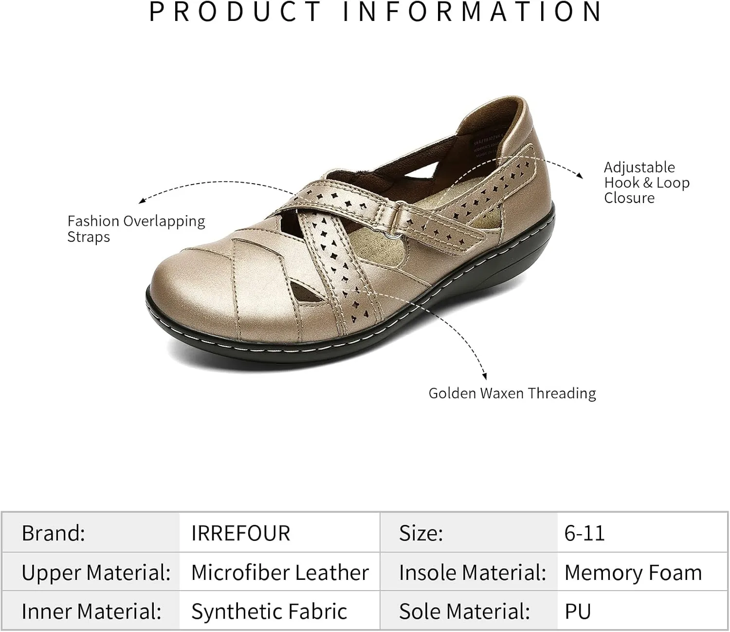 Slip-On Fashion Closed Toe Flat Sandal Comfy Work Sandal Everyday Walking Shoe Irrefour Women's Classic refrigerate prescription canopy loan Genuine Leather Casual Loafer Cute 