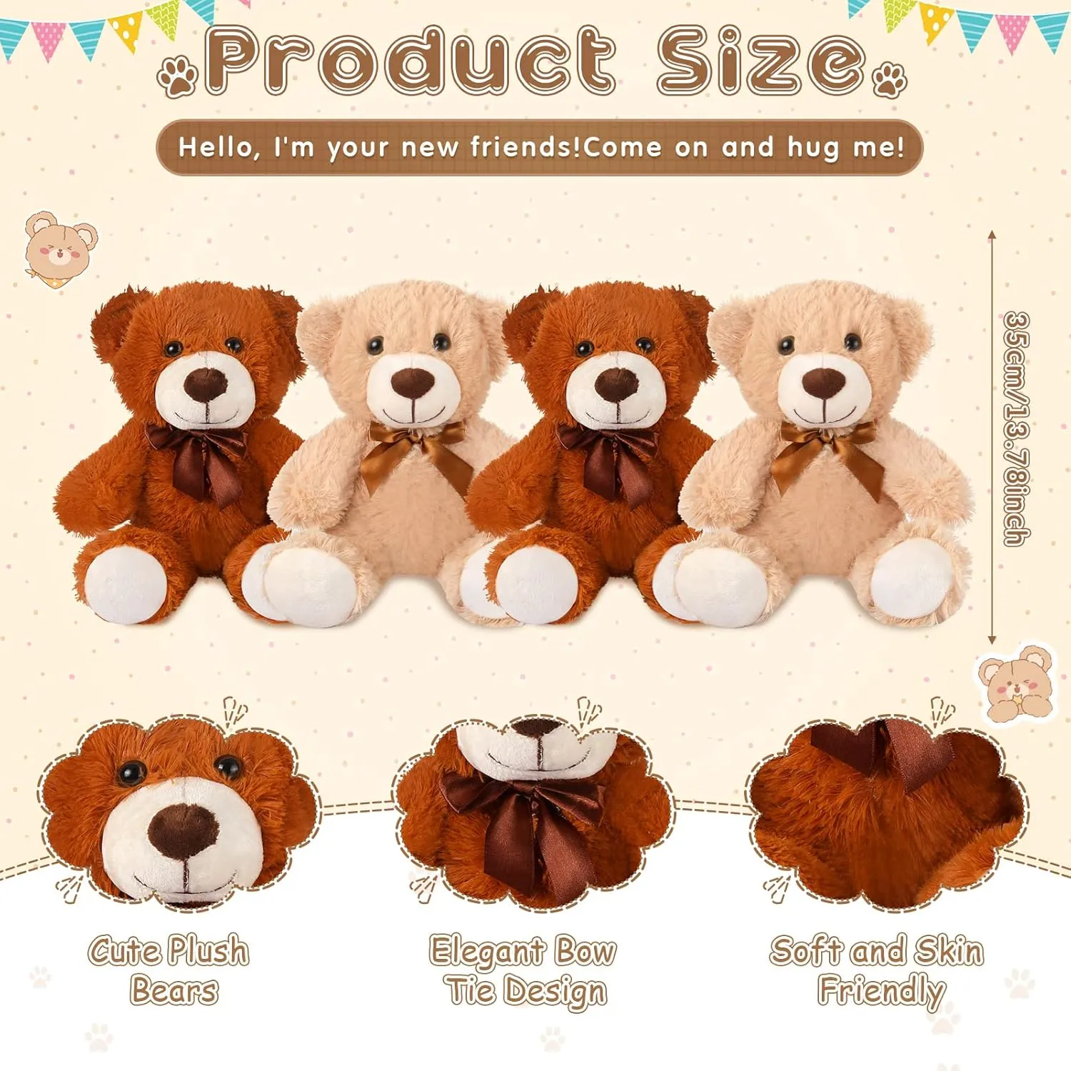 slowness fence eruption 2025 Graduation Gifts Bulk Plush Stuffed Bear for Bridal Anniversary Shower Gifts(Light Brown$ Dark Brown) Zhanmai 12 Pcs 14 Inch Bear Stuffed Animal Bulk Operation 