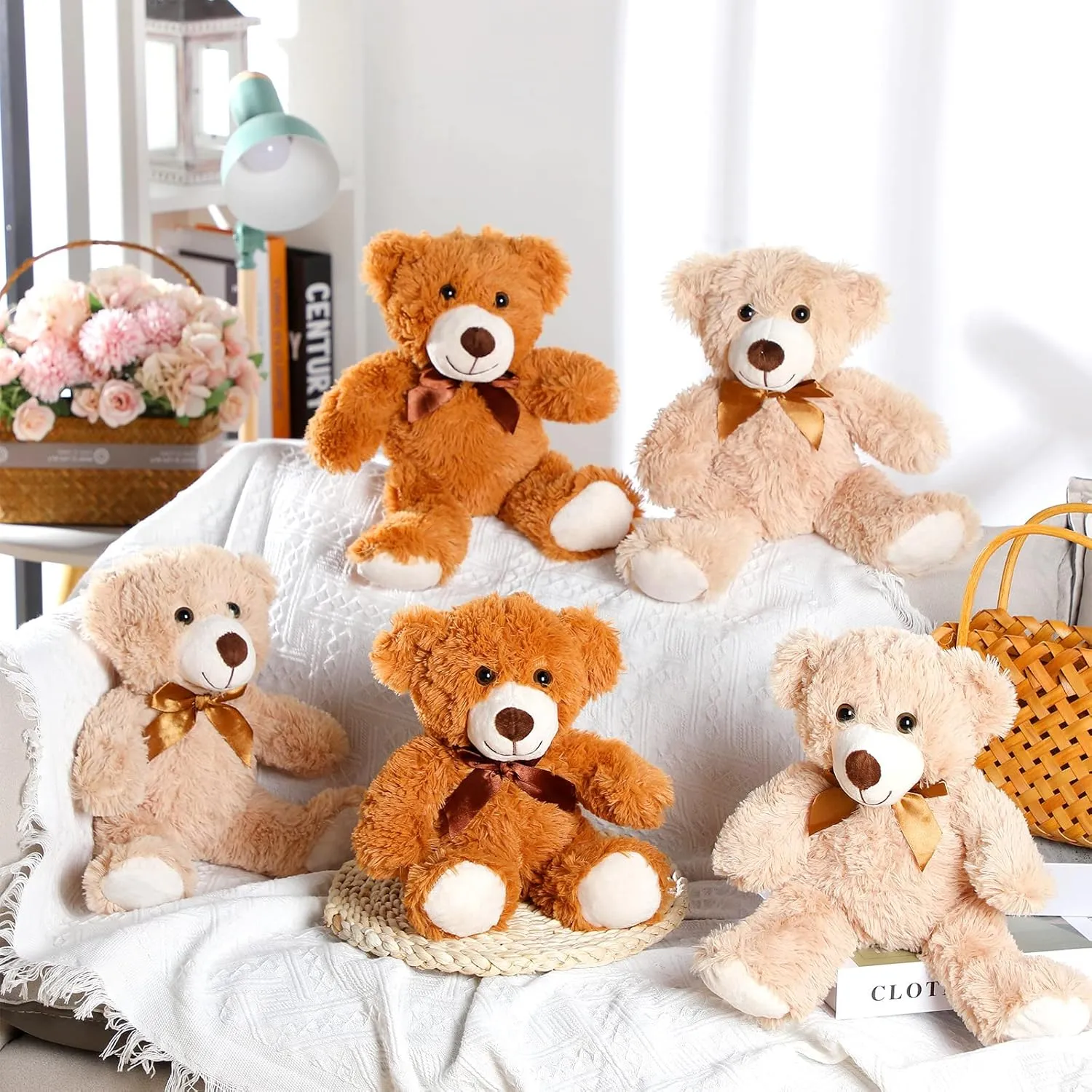 slowness fence eruption 2025 Graduation Gifts Bulk Plush Stuffed Bear for Bridal Anniversary Shower Gifts(Light Brown$ Dark Brown) Zhanmai 12 Pcs 14 Inch Bear Stuffed Animal Bulk Operation 