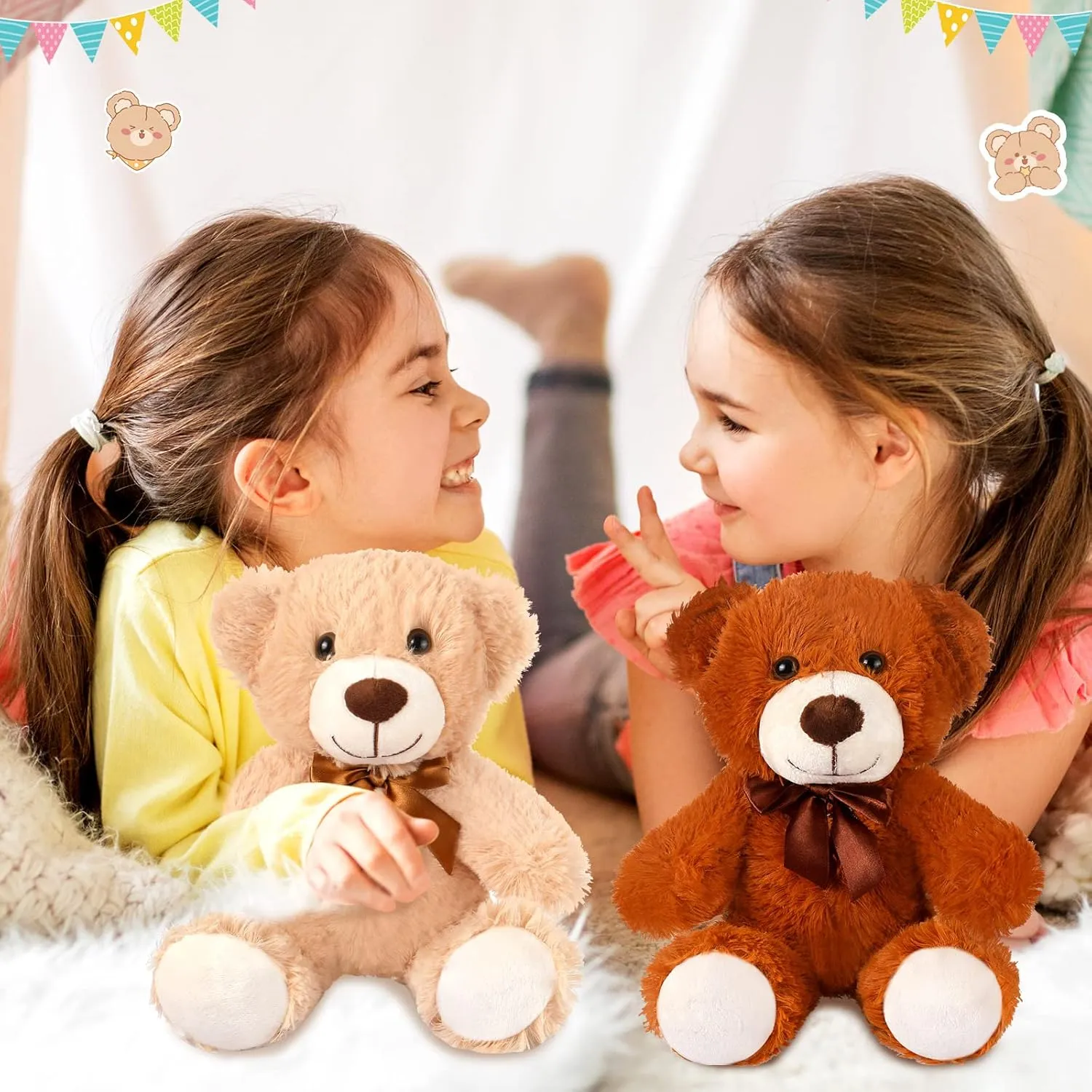 slowness fence eruption 2025 Graduation Gifts Bulk Plush Stuffed Bear for Bridal Anniversary Shower Gifts(Light Brown$ Dark Brown) Zhanmai 12 Pcs 14 Inch Bear Stuffed Animal Bulk Operation 