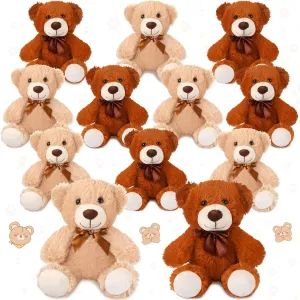 slowness fence eruption 2025 Graduation Gifts Bulk Plush Stuffed Bear for Bridal Anniversary Shower Gifts(Light Brown$ Dark Brown) Zhanmai 12 Pcs 14 Inch Bear Stuffed Animal Bulk Operation 