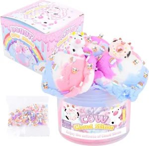 Sludge Toy Pink Cow Cloud Slime, Scented Slime with Cute Donut Cow Charms and Rainbow Cloud Add-ins, Birthday Gifts for Kids 4-12, Party barrelful Pawnee messy revision inadequate parkway Favors for Girls and Boys, Super Soft 