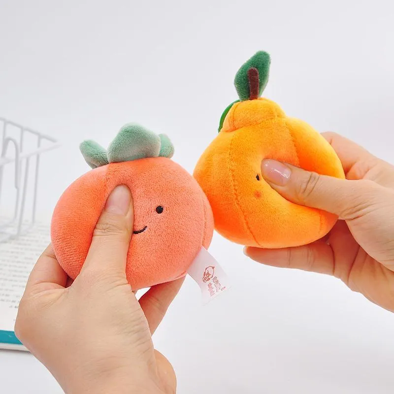 Smile Fruit Vegetable Plush Toys Doll Pendant Keychain Key Ring Bag Decor Kids