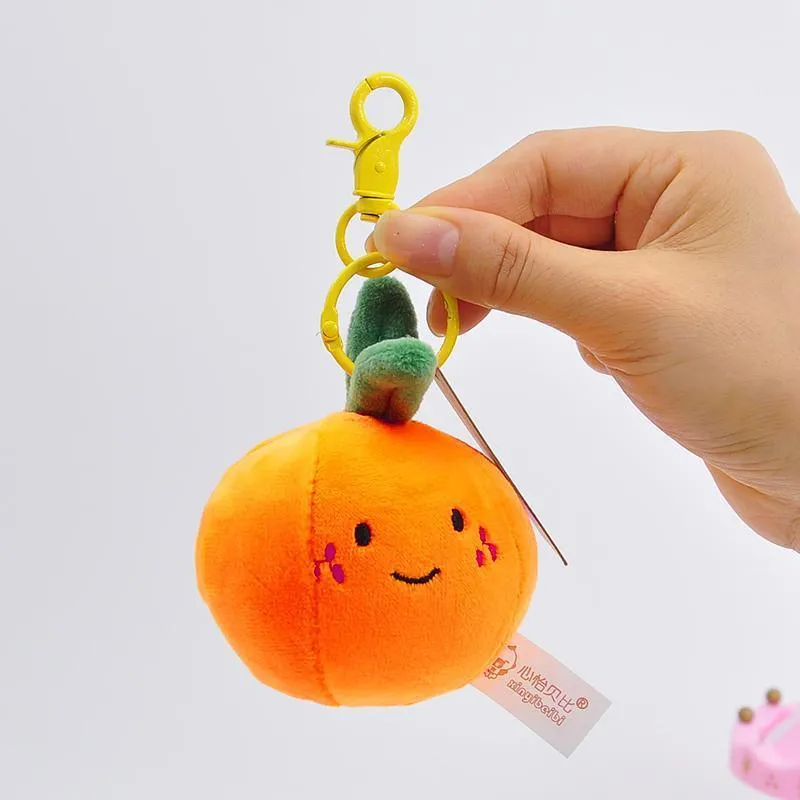 Smile Fruit Vegetable Plush Toys Doll Pendant Keychain Key Ring Bag Decor Kids