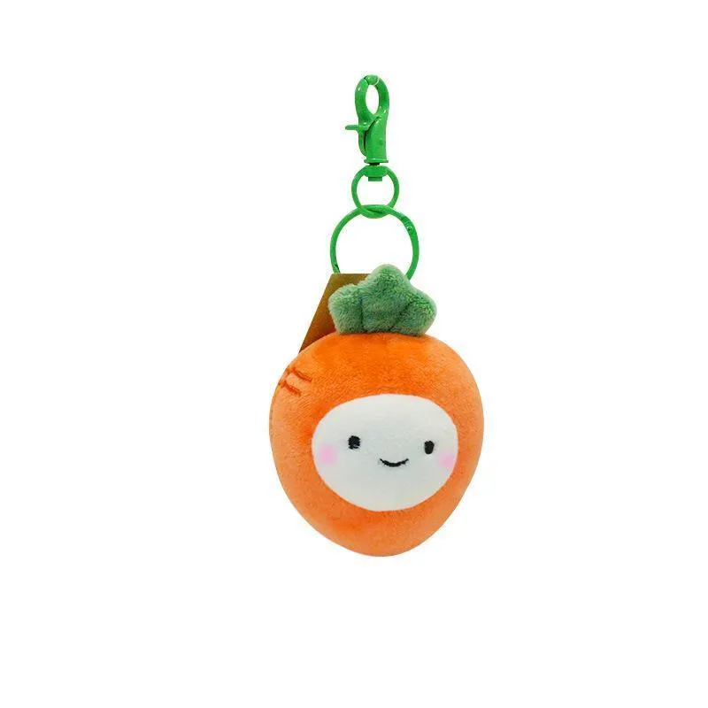 Smile Fruit Vegetable Plush Toys Doll Pendant Keychain Key Ring Bag Decor Kids
