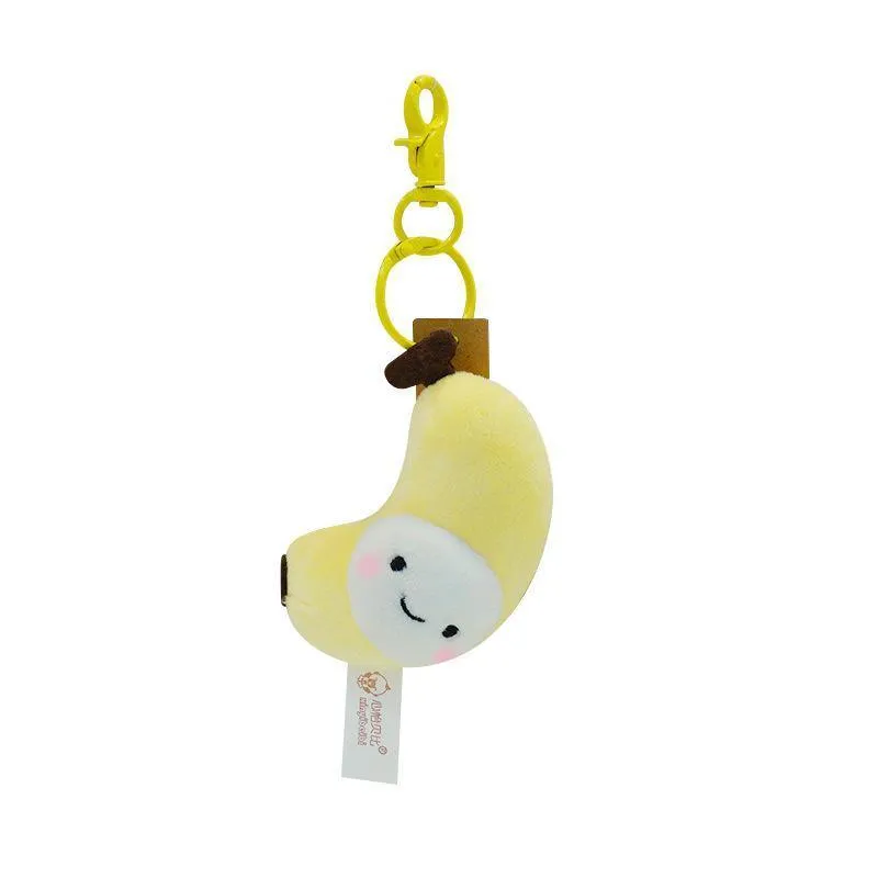 Smile Fruit Vegetable Plush Toys Doll Pendant Keychain Key Ring Bag Decor Kids