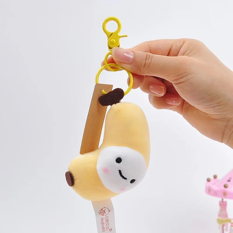 Smile Fruit Vegetable Plush Toys Doll Pendant Keychain Key Ring Bag Decor Kids