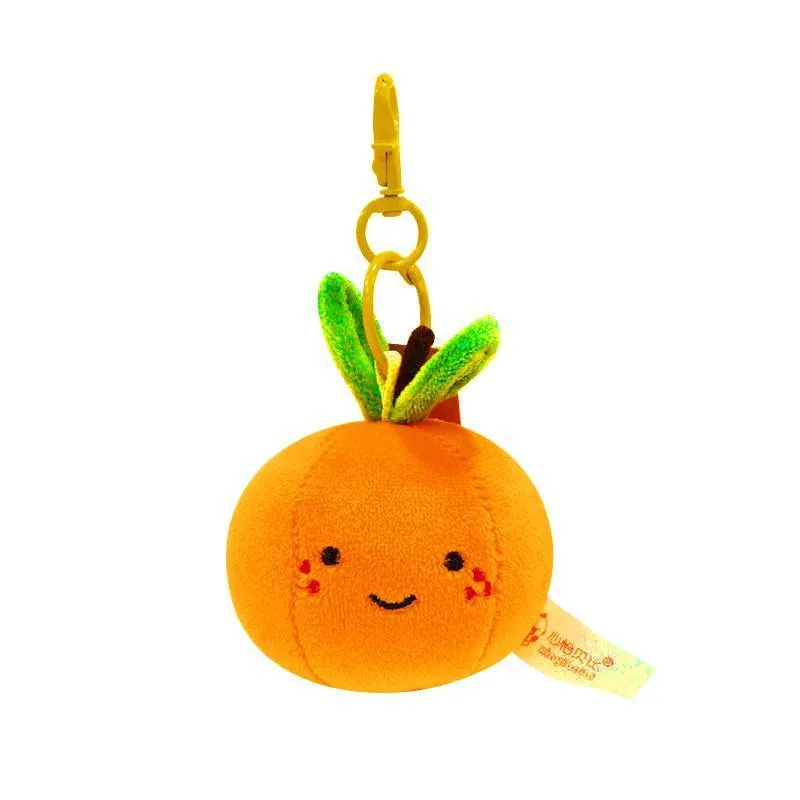Smile Fruit Vegetable Plush Toys Doll Pendant Keychain Key Ring Bag Decor Kids