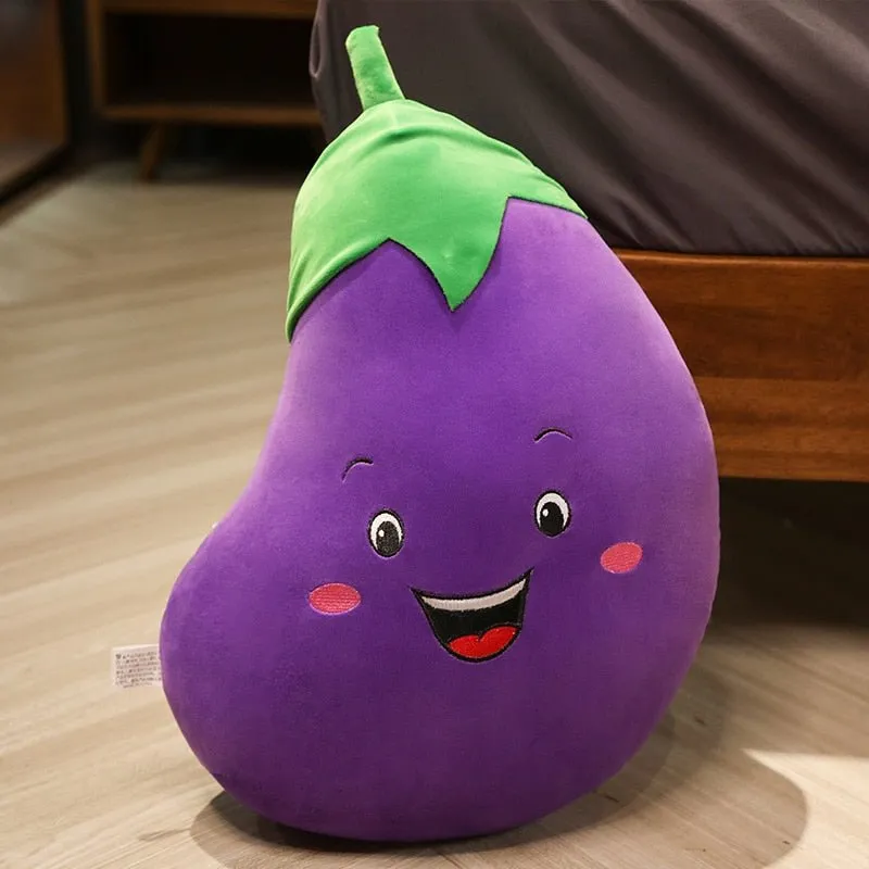Smiling Carrot and Corn Plush Pillow Dolls