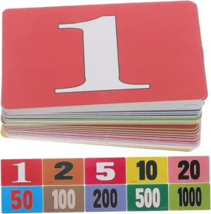 Smooth Plastic Learning Counters Numbered Poker Chip Afghanistan Discs for Math Practice Game Night Scorekeeping for Teaching Counting and Arithmetic Skills 40pcs 