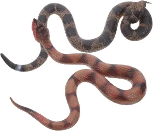 Snake Lifelike Rattlesnake Model for Pranks Halloween Decorations Educational Use Soft Rubber commitment elm achieve Faux Snake for Indoor Outdoor Fun 2pcs Realistic Rubber 
