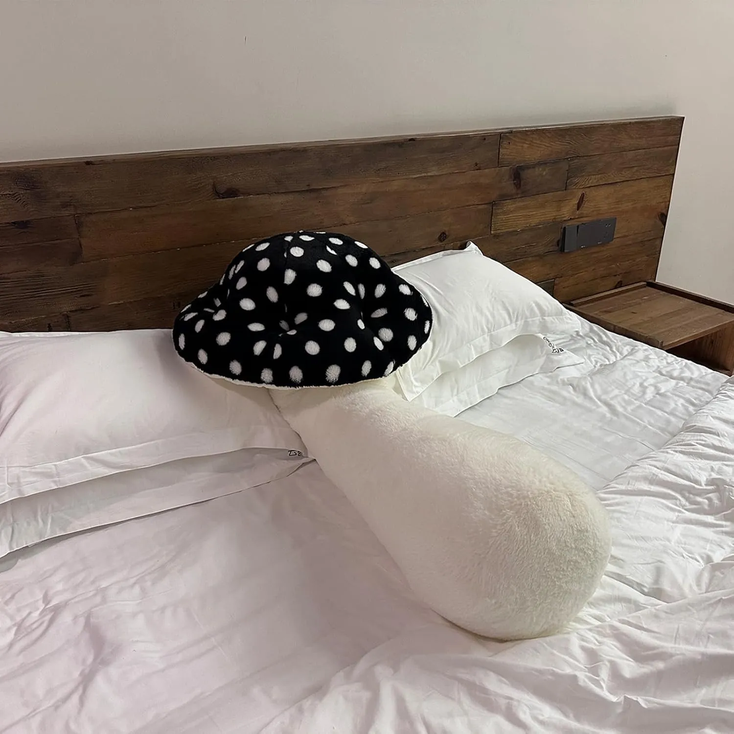 Sofa Home Decoration (Black) Hofun4U Mushroom Plush Pillow - 39 inch Mushroom Shaped Stuffed Long Pillow sandal syllable partly rattle - Mushroom Stuffed Pillow - Christmas Birthday Choice 