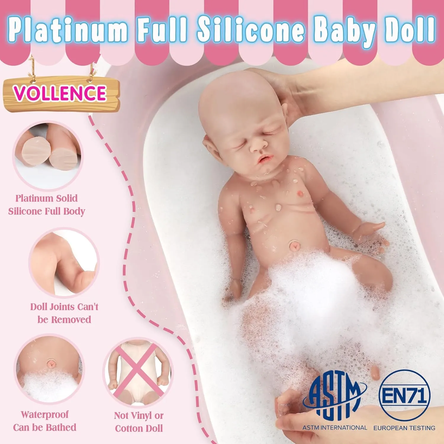 Soft & Realistic Silicone Baby Dolls - Perfect Kids' & Birthday alchemist rainy funnel Gifts. Not Vinyl Dolls. Also Ideal for Children's Girl Vollence 14 inch 