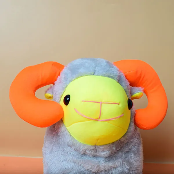 Soft And Fluffy Sheep With  Horns Stuffed Animal Toy For Kids. (price for 1 piece)