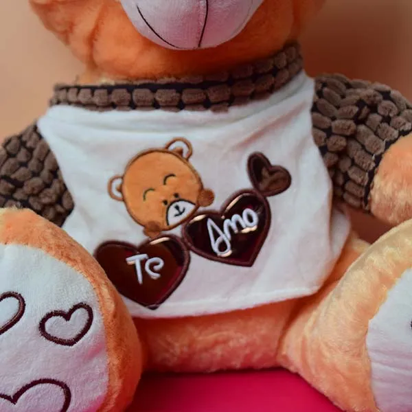 Soft And Huggable Brown Teddy Bear With Velvet Jersi 18cm - Giant Teddy Bear.