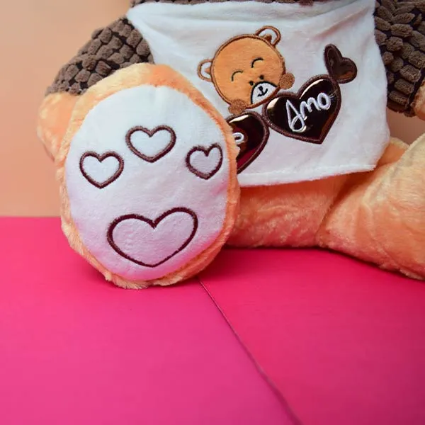 Soft And Huggable Brown Teddy Bear With Velvet Jersi 18cm - Giant Teddy Bear.