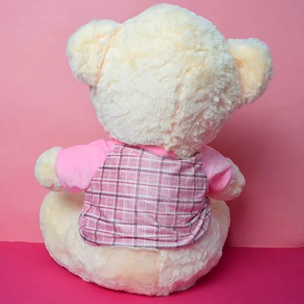 Soft And Huggable Teddy Bear With Pink Love Jersi 17cm - Giant Teddy Bear.