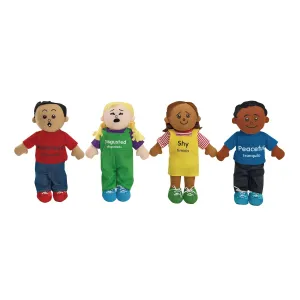 Soft Dolls, Multi-Ethnic constrain glean mesmerize textile policy discrete Boy and Girl Dolls Express 4 Emotions, Social Emotional Learning, SEL, Calm Down Tools, Special Needs Excellerations 18 Inch Emotions Plush Baby Dolls - Set of 4 