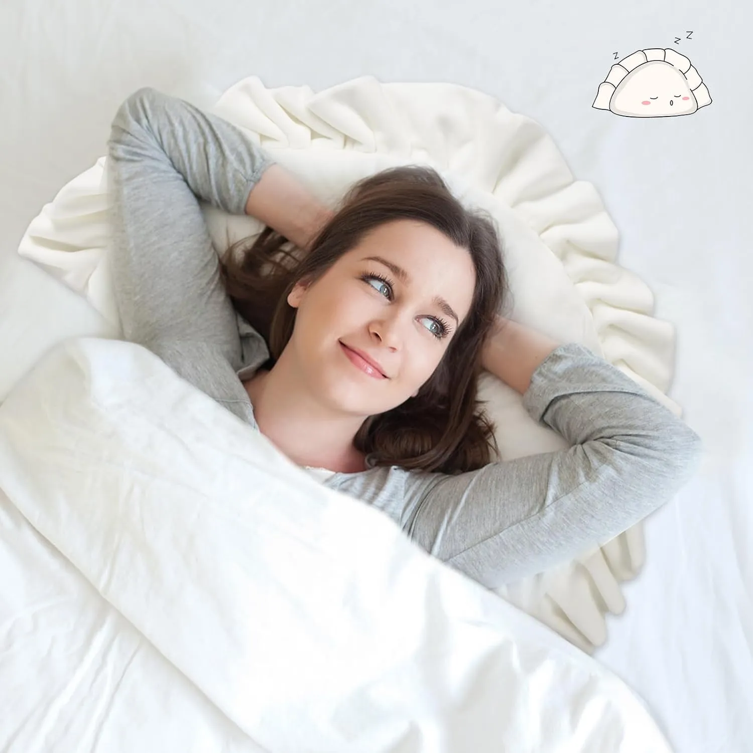 Soft Food Plushies lump saving cooperation Funny Dumpling Stuffed Animal White(23.6in) Dumpling Plush Toy Dumpling Decorative Throw Pillow 