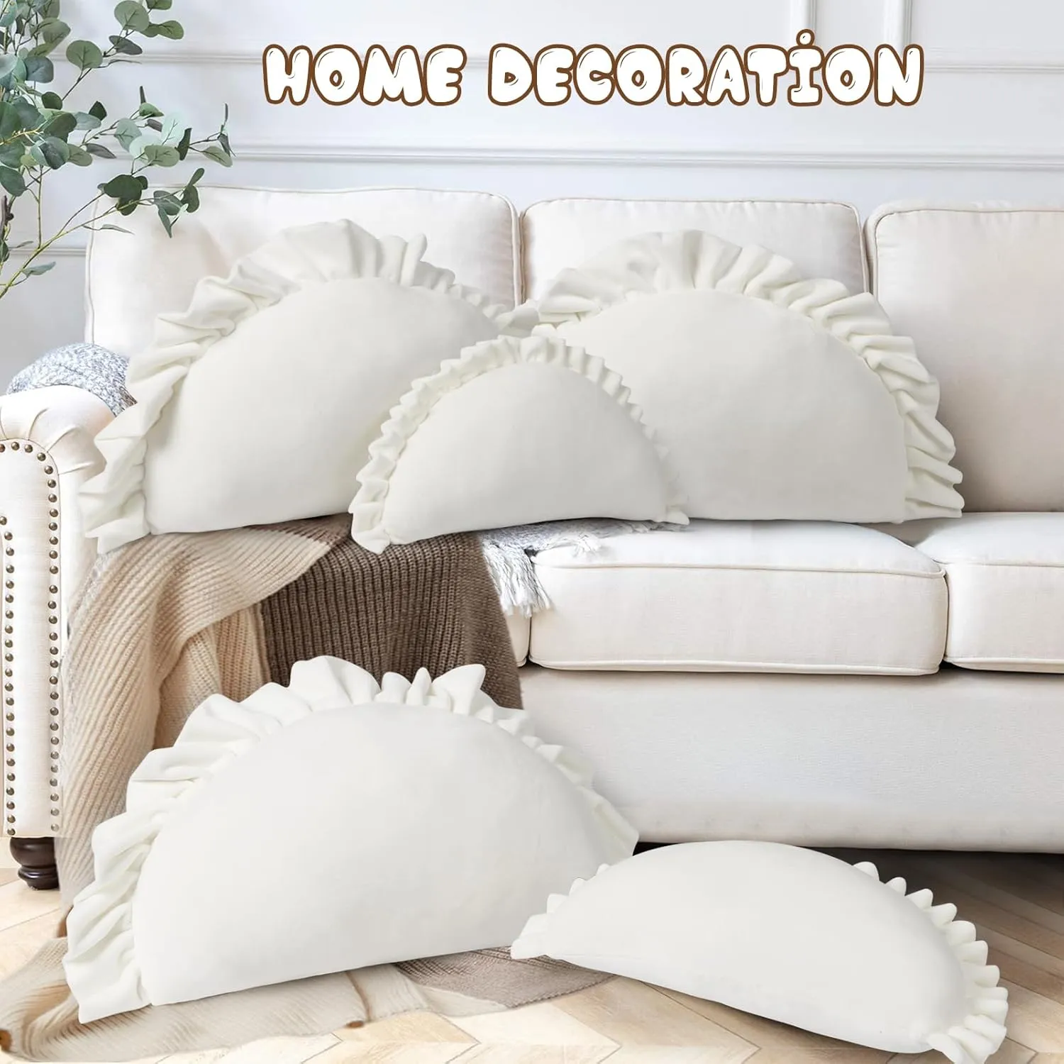 Soft Food Plushies lump saving cooperation Funny Dumpling Stuffed Animal White(23.6in) Dumpling Plush Toy Dumpling Decorative Throw Pillow 