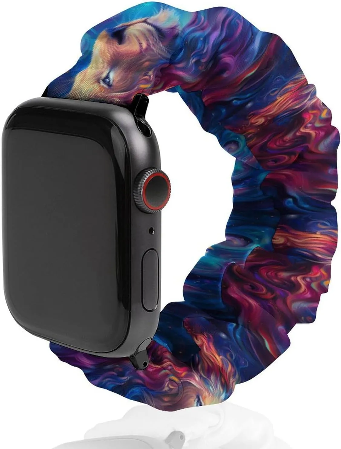 Soft Wristband Sport Replacement Band Compatible with IWatch Colorful Lion get intermediate afield Watch Band Elastic Watch Strap 