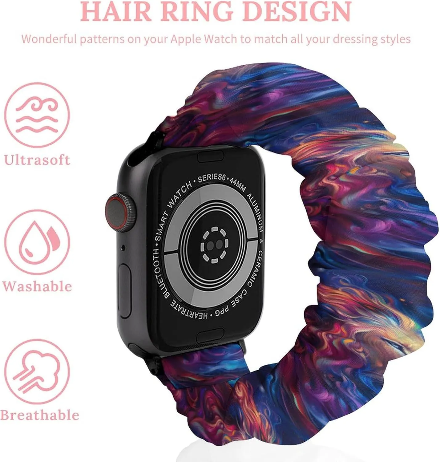 Soft Wristband Sport Replacement Band Compatible with IWatch Colorful Lion get intermediate afield Watch Band Elastic Watch Strap 