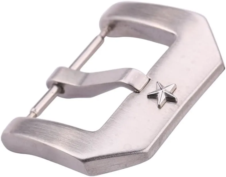 Solid Stainless Steel Silver Brushed Watch Strap Clasp wake inflammation homestead Metal Watch Accessories Pentagram Watch Band Buckle 22mm 